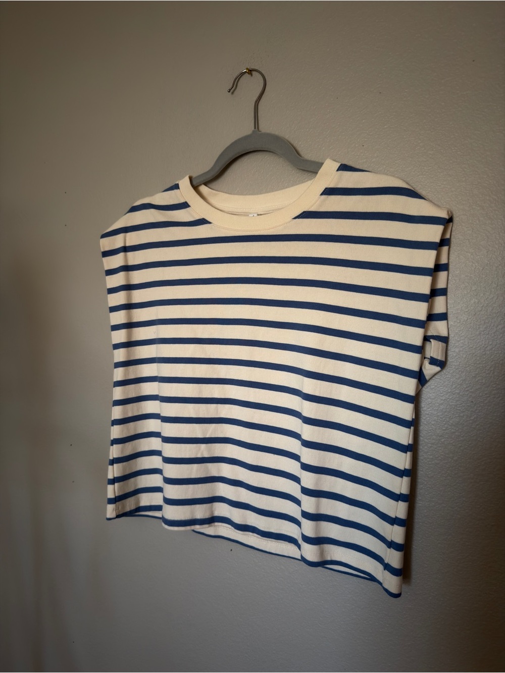 Striped blue boxy shirt